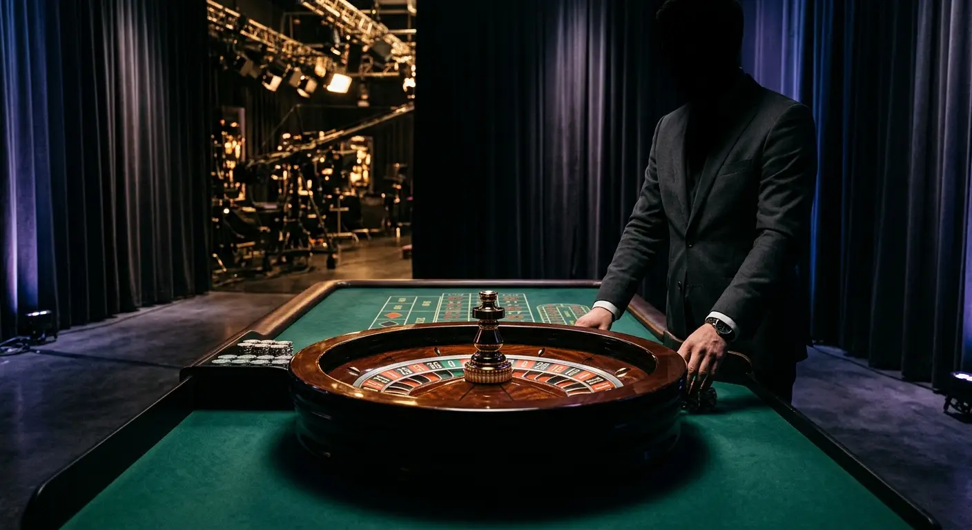 Live dealer studio setup mirroring the tables at British casinos not on GamStop